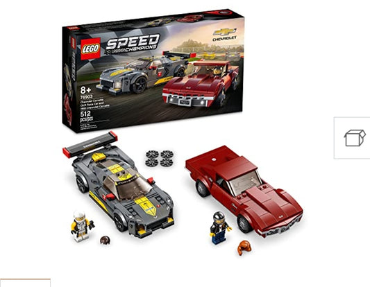 Lego Speed Champions Chevrolet Corvette C8.R Race Car and 1969 Chevrolet Corvette 76903 Building Kit; New 2021 (512 Pieces)